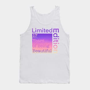 17 Year Old Gift Gradient Limited Edition 17th Retro Birthday Tank Top